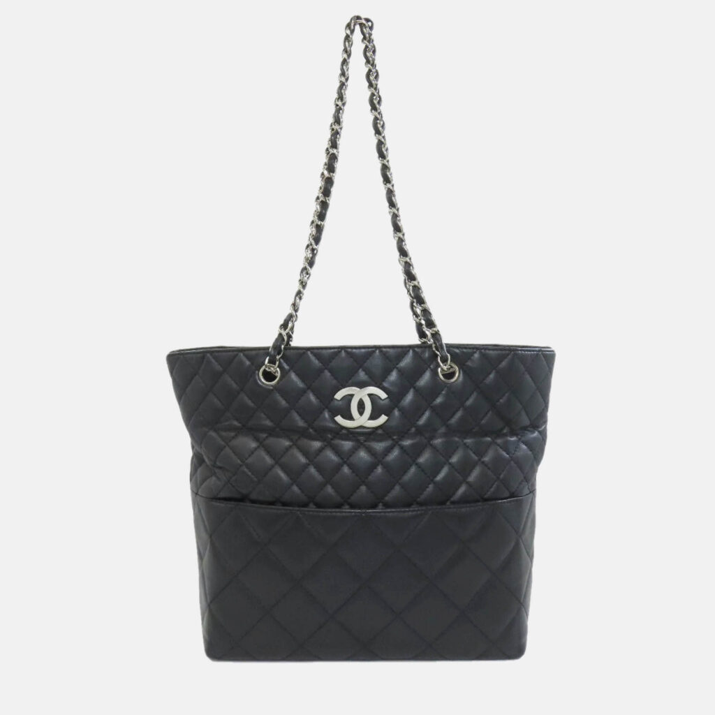 Chanel CC Coco Mark Black Lambskin Tote Bag
