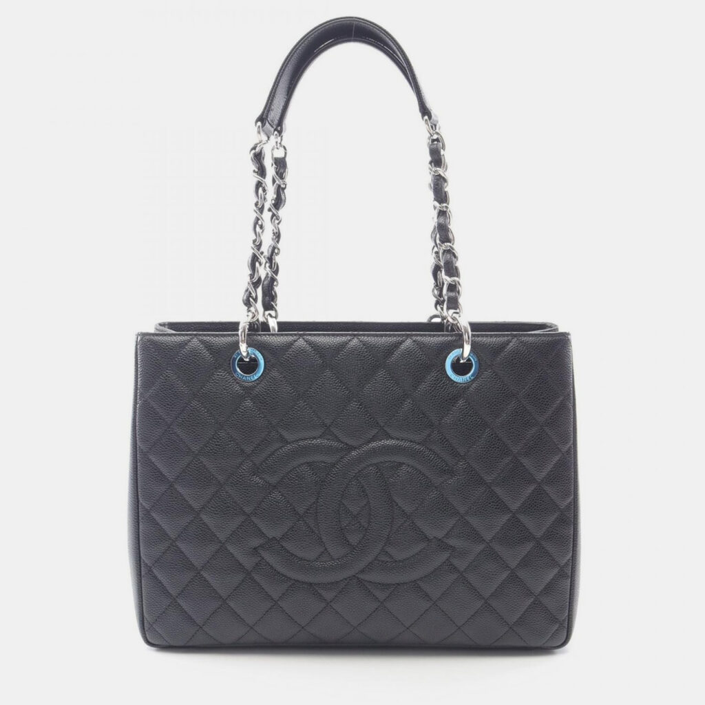 Chanel Matelasse CC Black Calfskin GST Grand Shopping Tote Bag SHW Chanel Matelasse CC Black Calfskin GST Grand Shopping Tote Bag SHW