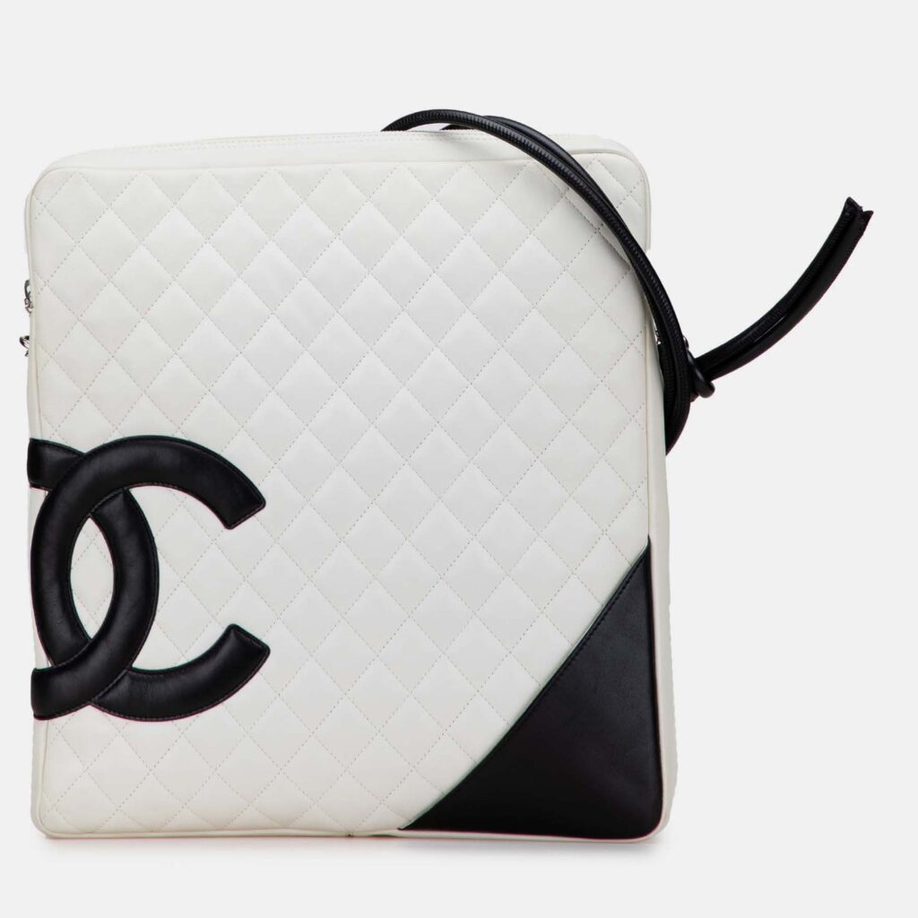 Chanel Black White Maxi Lambskin Cambon Ligne Crossbody Chanel Black White Maxi Lambskin Cambon Ligne Crossbody