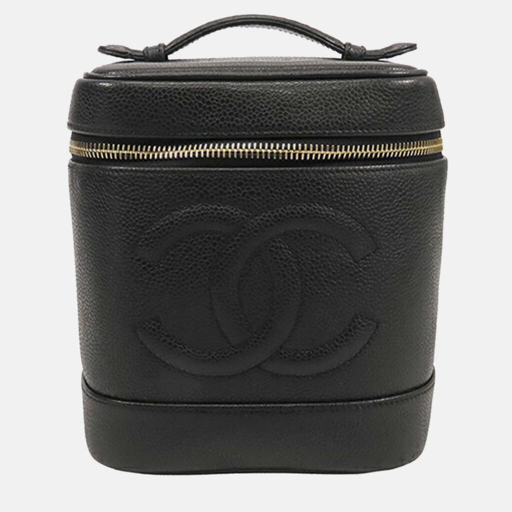 Chanel Black CC Caviar Vanity Case