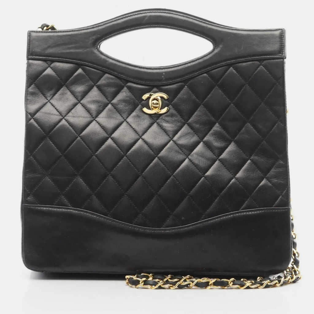 Chanel 31 Black Lambskin Leather Shoulder Bag Chanel 31 Black Lambskin Leather Shoulder Bag