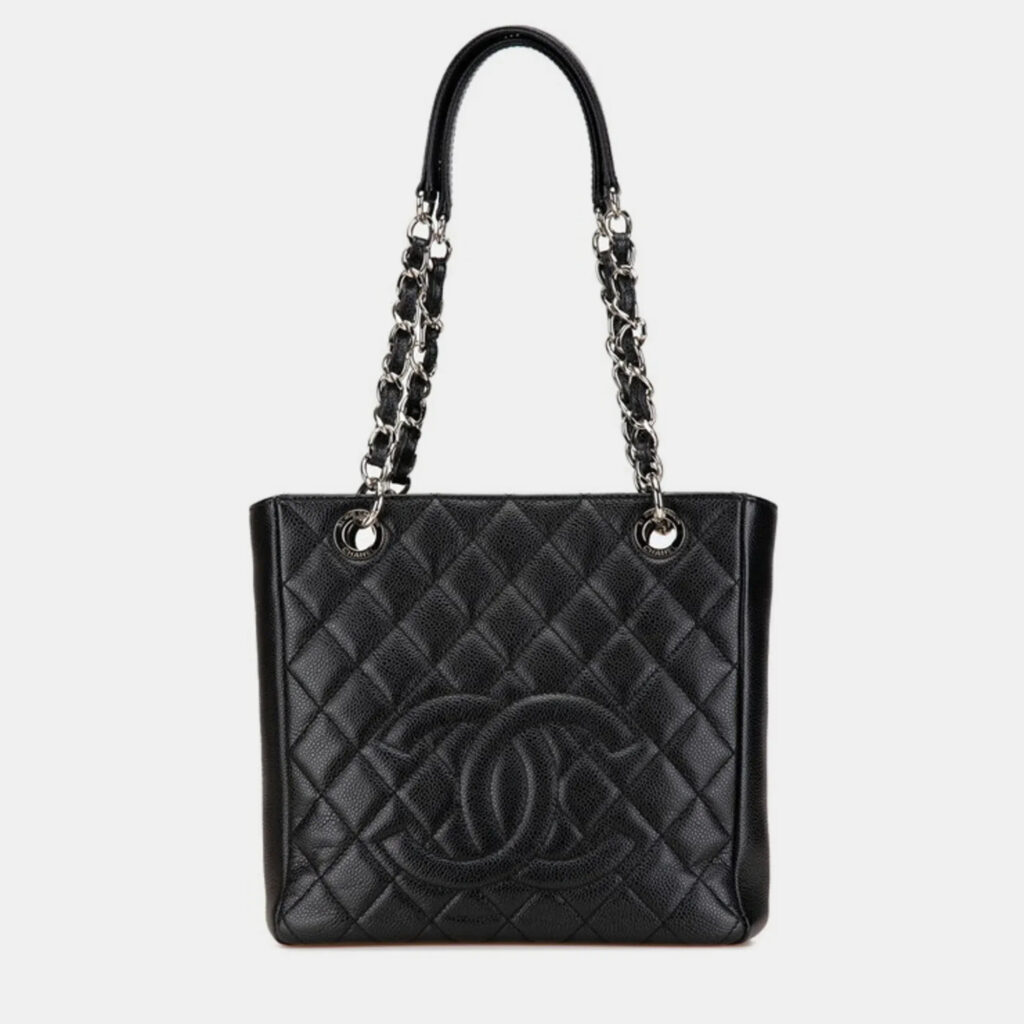 Chanel Matelasse PST Black Caviar Skin Shoulder Bag Chanel Matelasse PST Black Caviar Skin Shoulder Bag