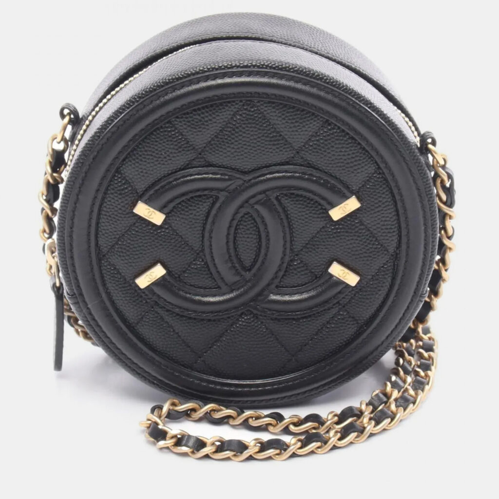 Chanel CC Filigree Black Calfskin Leather Shoulder Bag Chanel CC Filigree Black Calfskin Leather Shoulder Bag