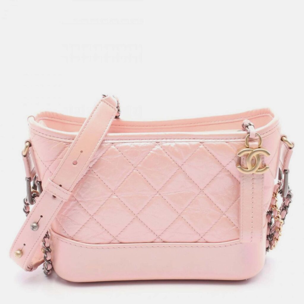Chanel Gabrielle Small Pink Leather Hobo Bag Chanel Gabrielle Small Pink Leather Hobo Bag