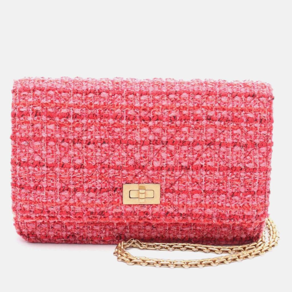 Chanel 2.55 Red Fabric Shoulder Bag Chanel 2.55 Red Fabric Shoulder Bag