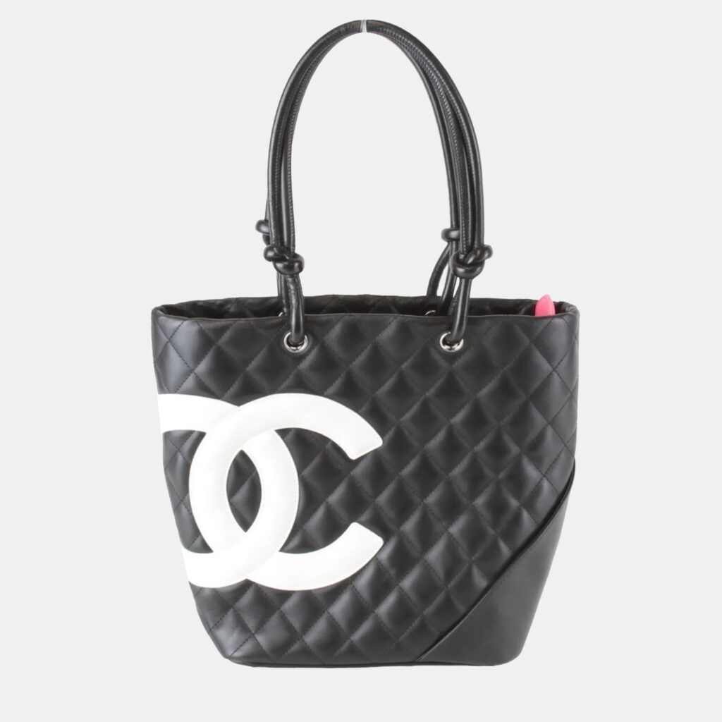 Chanel Medium Cambon Line Black Leather Tote Bag