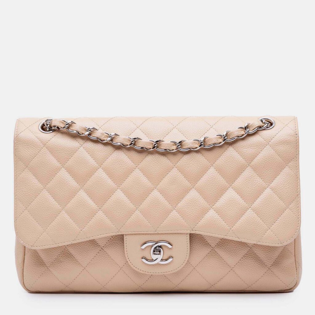 Chanel Classic Jumbo Caviar Leather Double Flap Bag Chanel Classic Jumbo Caviar Leather Double Flap Bag