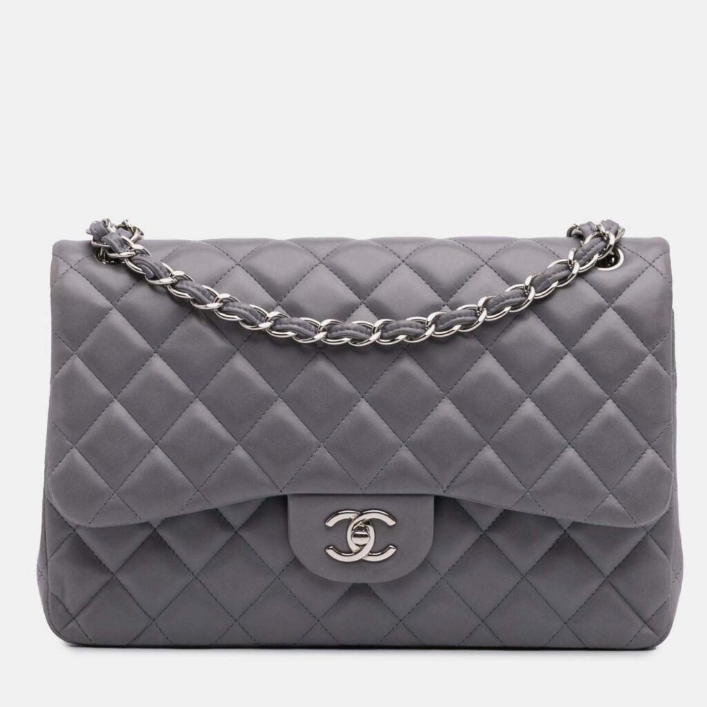Chanel Classic Double Flap Jumbo Lambskin Shoulder Bag Chanel Classic Double Flap Jumbo Lambskin Shoulder Bag
