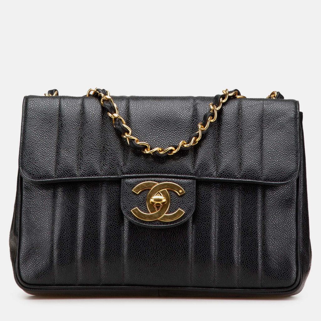Chanel Mademoiselle Flap Jumbo XL Black Caviar Shoulder Bag Chanel Mademoiselle Flap Jumbo XL Black Caviar Shoulder Bag