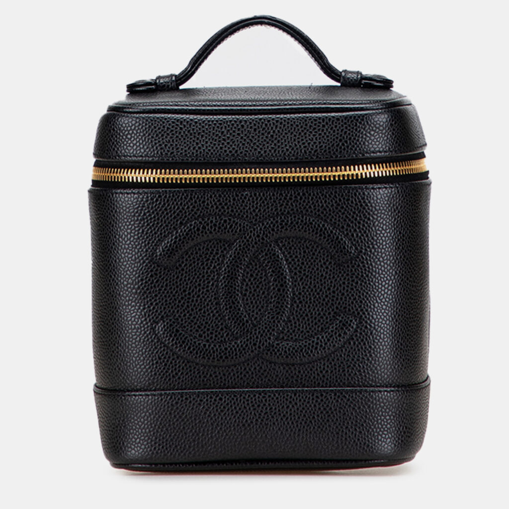 Chanel Black CC Caviar Vanity Case Chanel Black CC Caviar Vanity Case