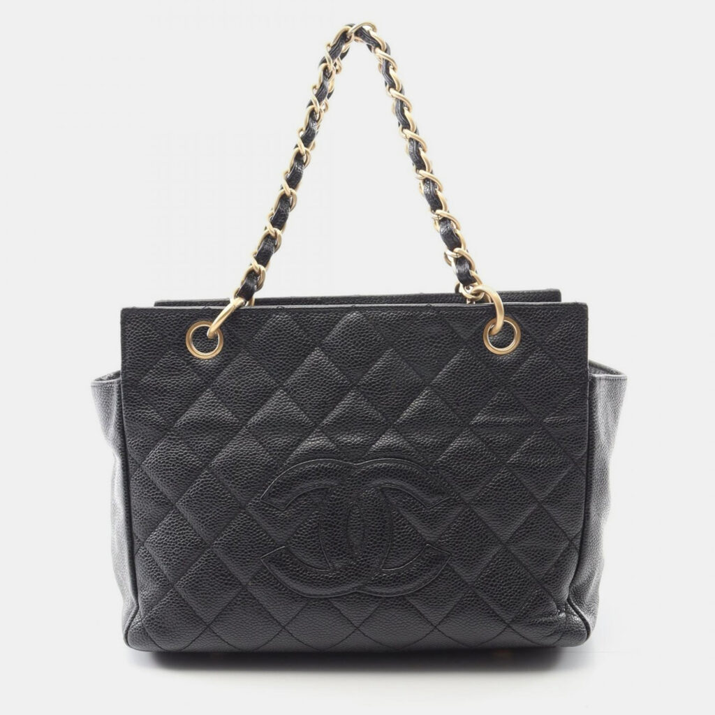 Chanel Matelasse Chain Handbag Calfskin Black Ghw coco Cc Chanel Matelasse Chain Handbag Calfskin Black Ghw coco Cc