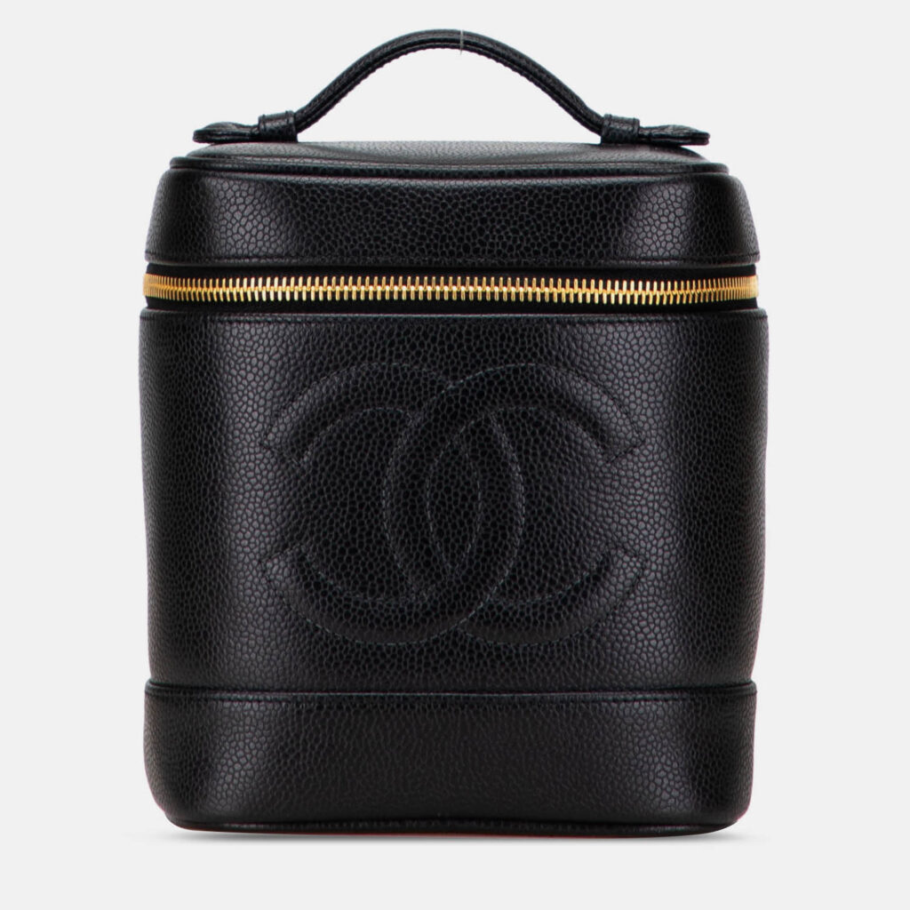 Chanel Black CC Caviar Vanity Case Chanel Black CC Caviar Vanity Case