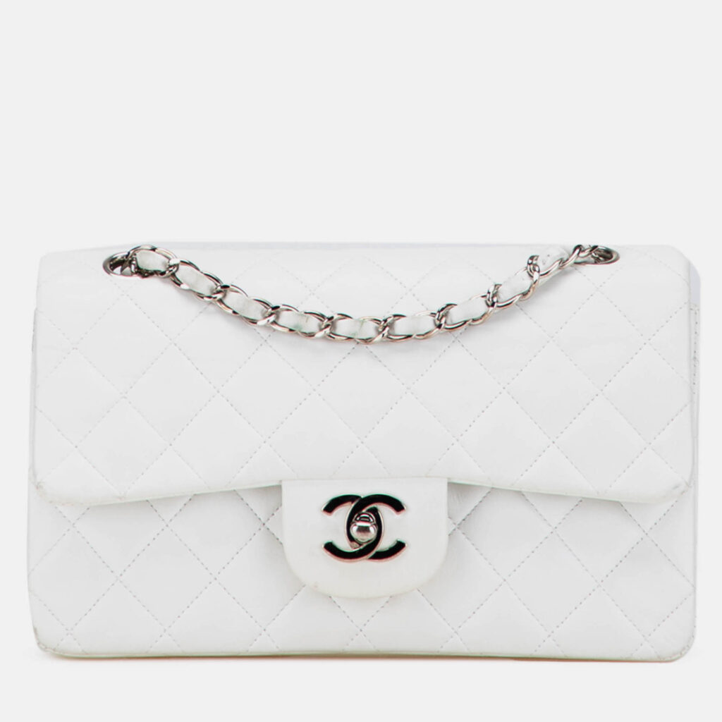 Chanel White Small Classic Lambskin Double Flap Chanel White Small Classic Lambskin Double Flap
