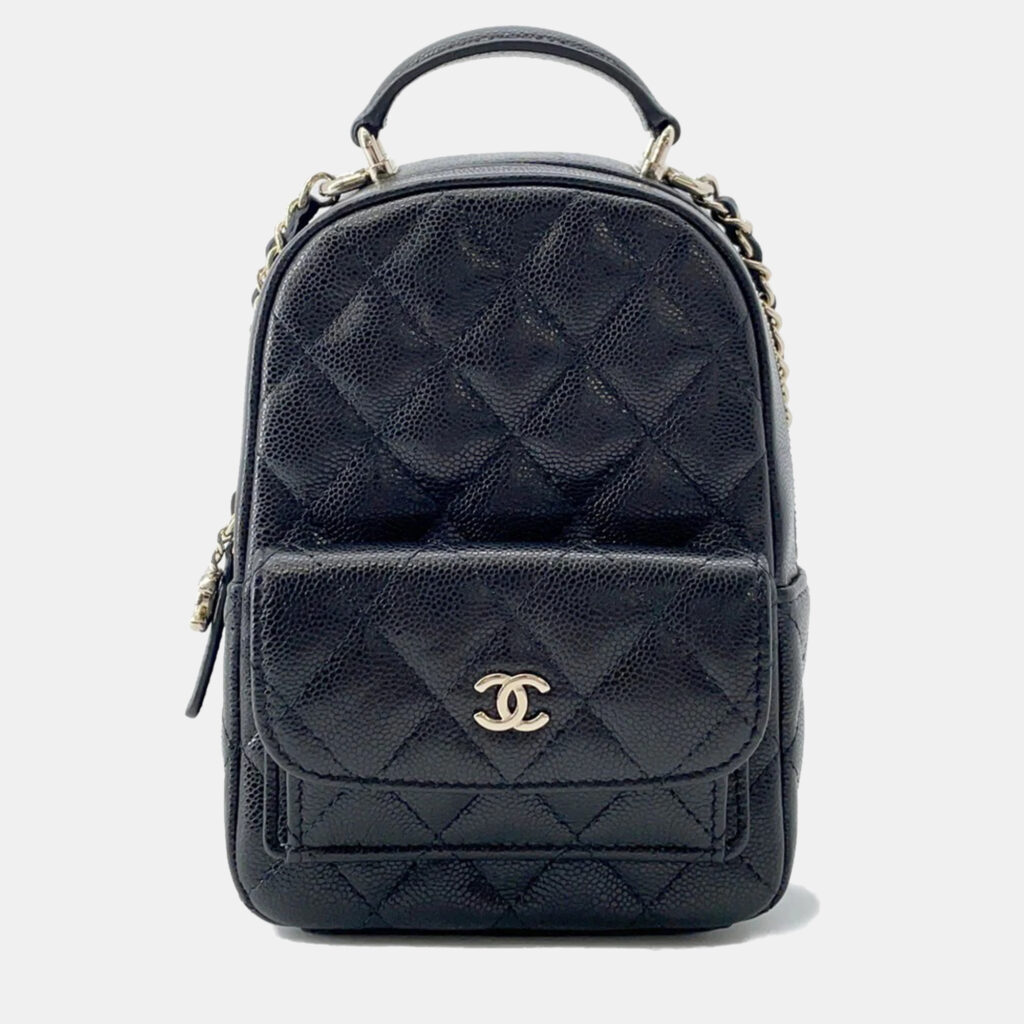 Chanel Matelasse Mini Black Caviar Leather Timeless Classics Backpack Chanel Matelasse Mini Black Caviar Leather Timeless Classics Backpack