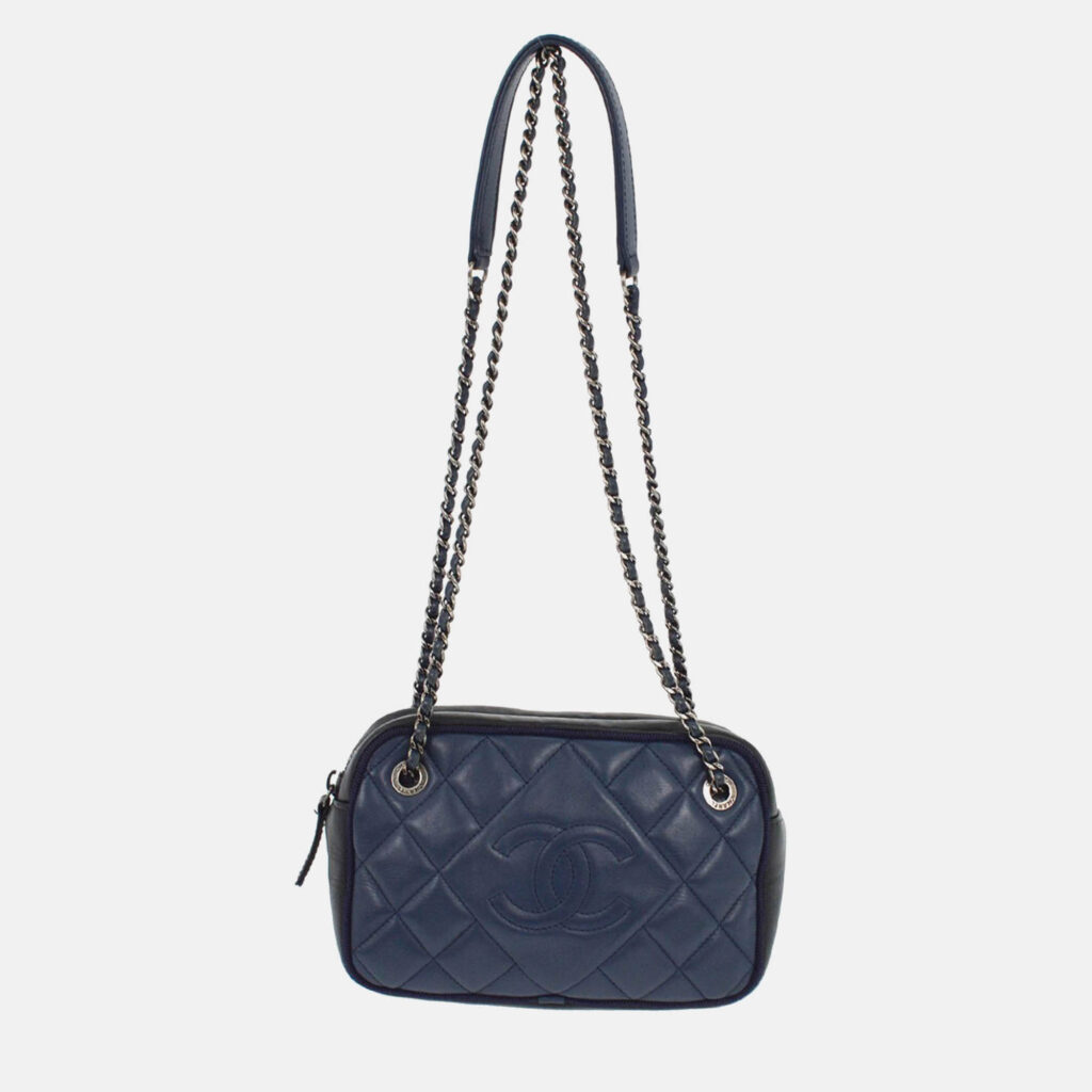 Chanel Blue Navy Lambskin Ballerine Camera Bag Chanel Blue Navy Lambskin Ballerine Camera Bag
