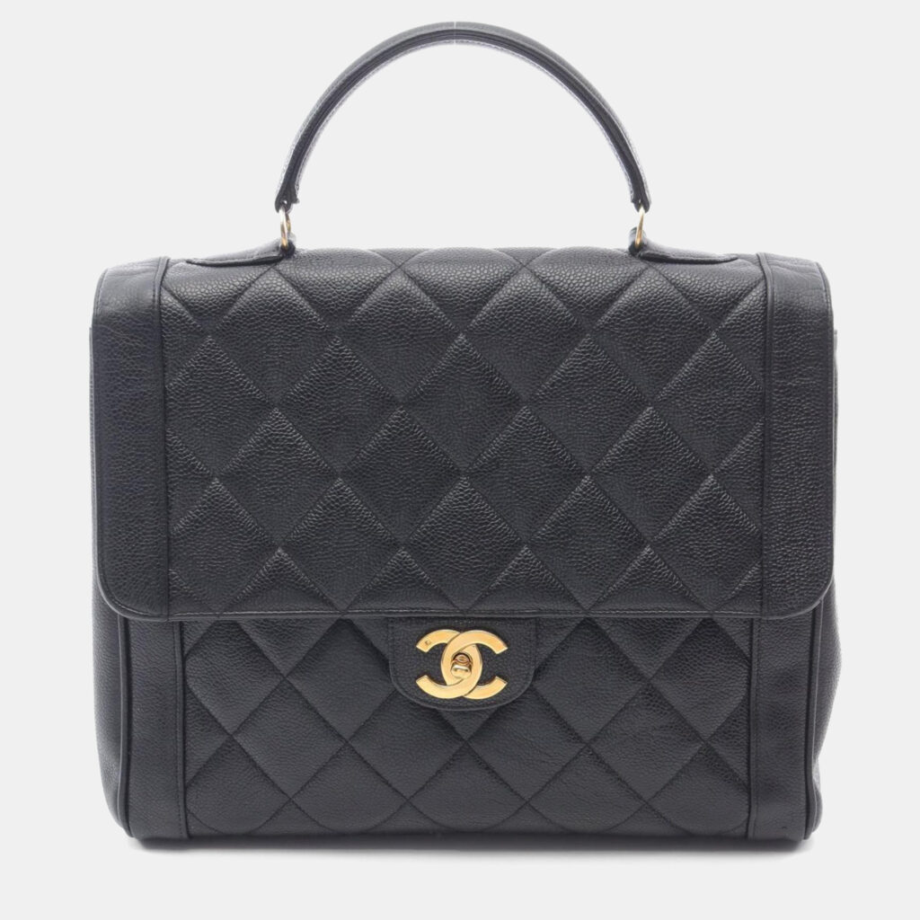 Chanel Matelasse Black Calfskin Leather Handbag Chanel Matelasse Black Calfskin Leather Handbag