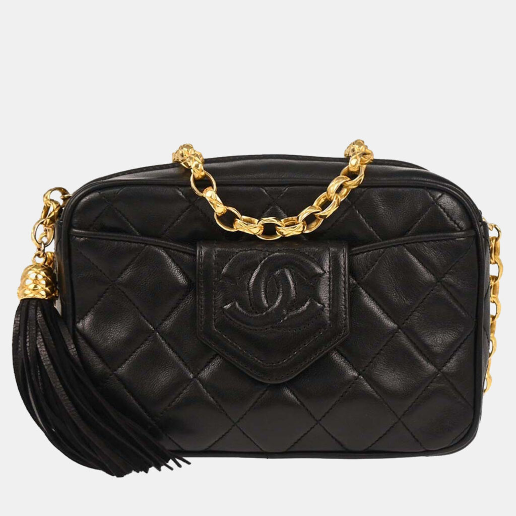 luxury-women-chanel-used-handbags-p1210770-006-1.jpg Chanel Black Lambskin Camera Bag Mini