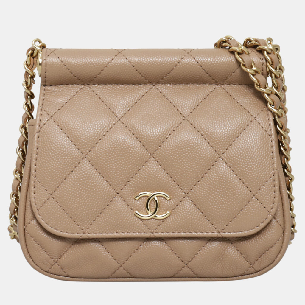 Chanel Caviar Quilted Frame Clutch On Chain Chanel Caviar Quilted Frame Clutch On Chain