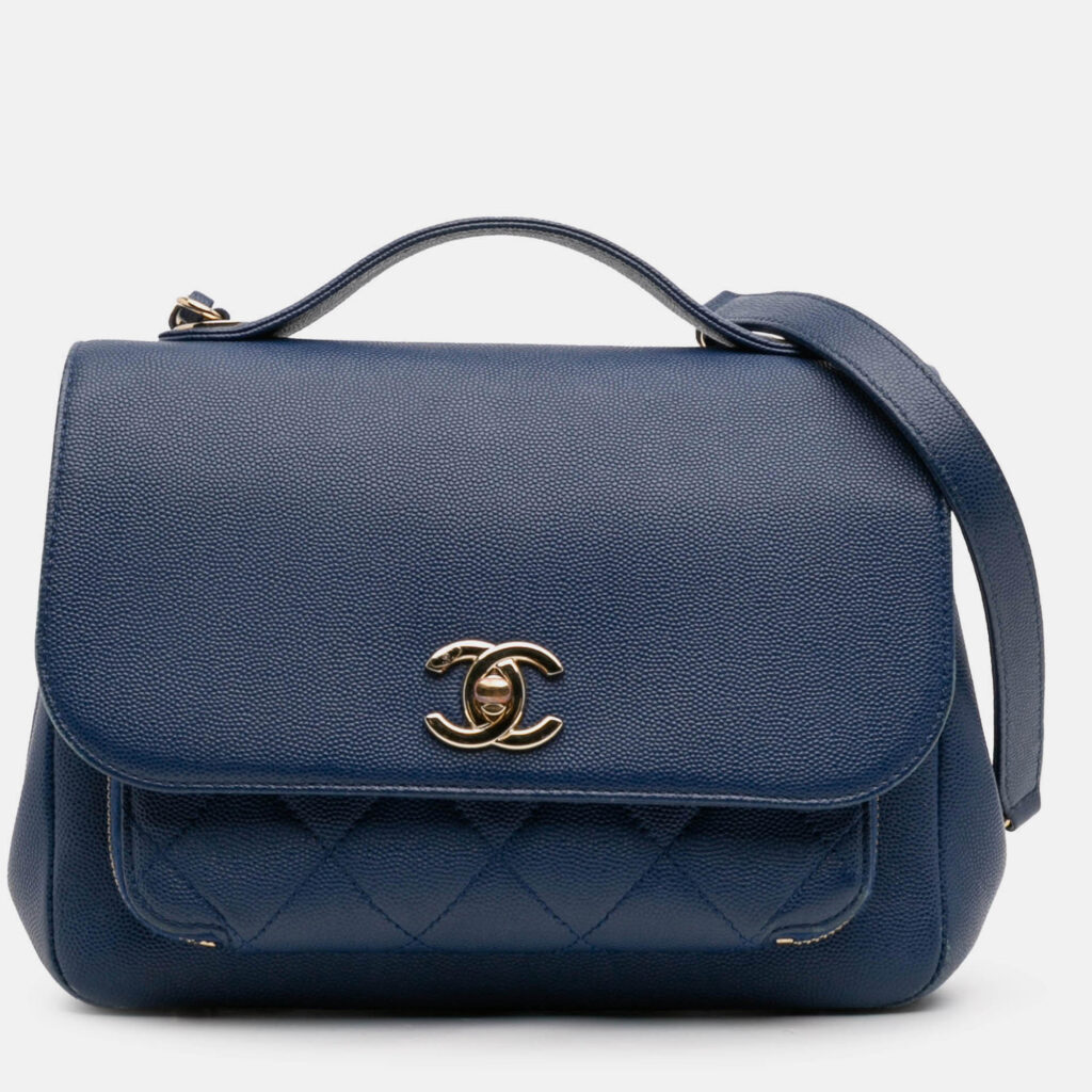 Chanel Blue Medium Caviar Business Affinity Flap