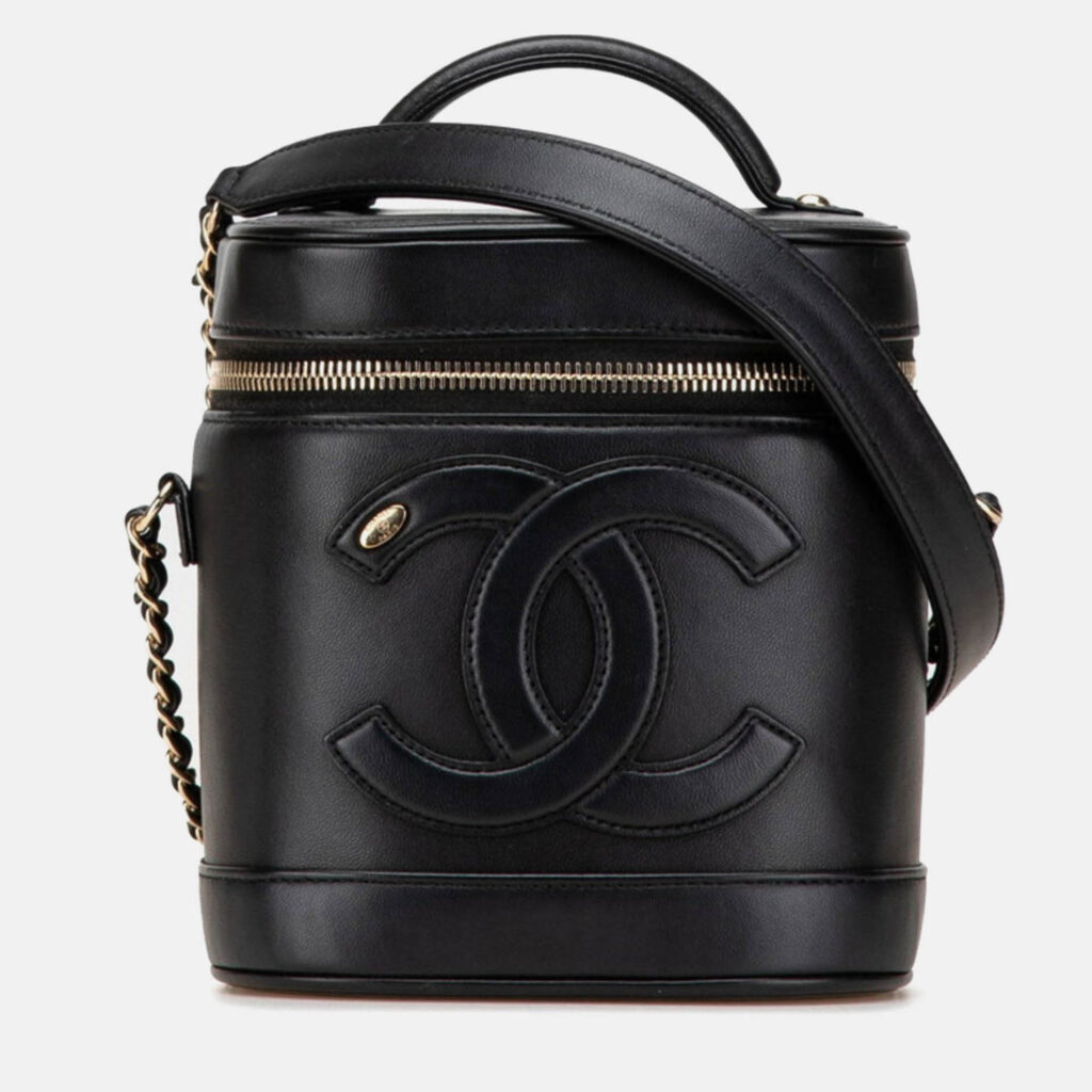 Chanel Vanity Black Lambskin Shoulder Bag Chanel Vanity Black Lambskin Shoulder Bag