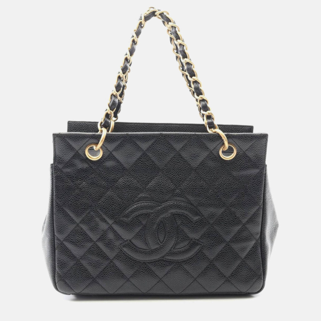 Chanel CC Black Leather Tote Bag Chanel CC Black Leather Tote Bag