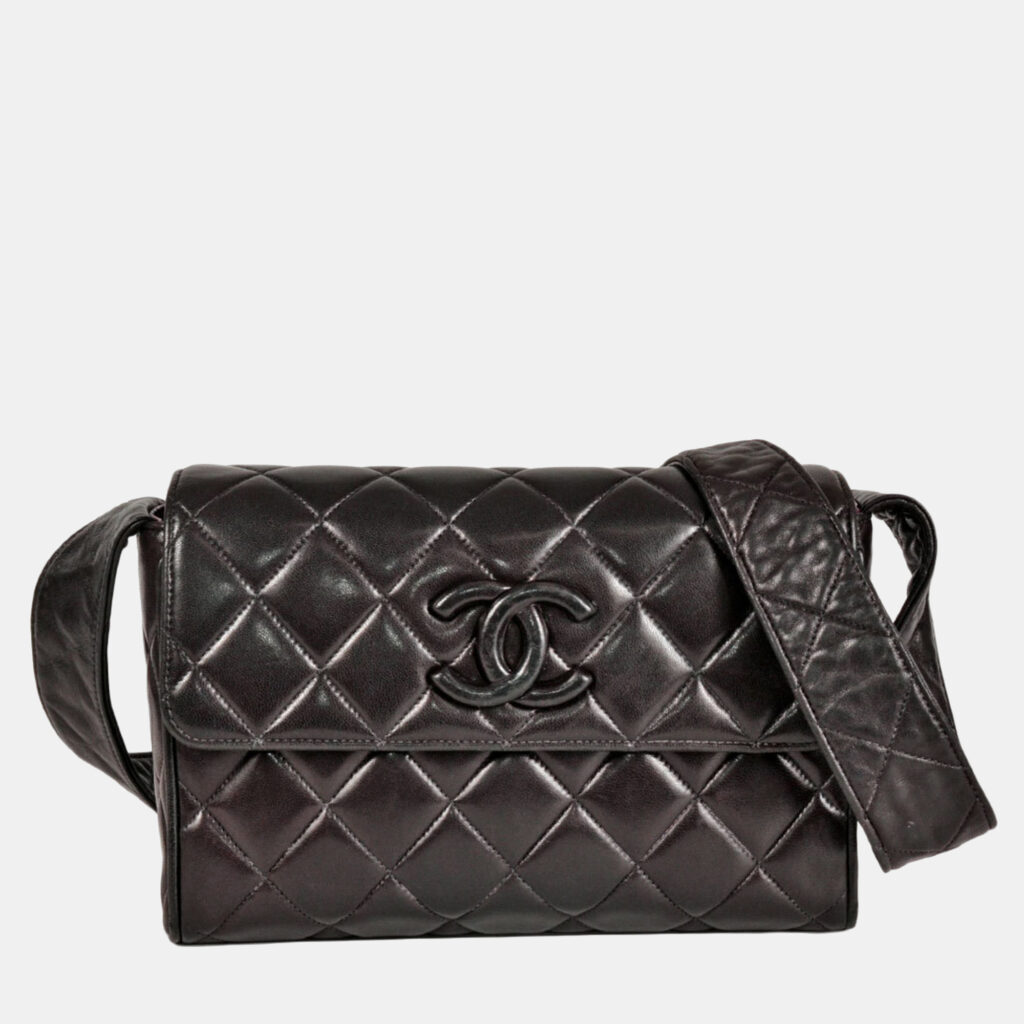 Chanel Black Lambskin Leather Shoulder Bag Chanel Black Lambskin Leather Shoulder Bag