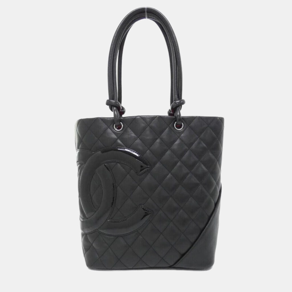 Chanel Cambon Ligne Black Leather Tote Bag Chanel Cambon Ligne Black Leather Tote Bag