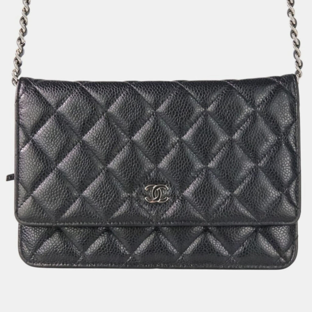 Chanel Classic Black Leather Wallet On Chain Chanel Classic Black Leather Wallet On Chain