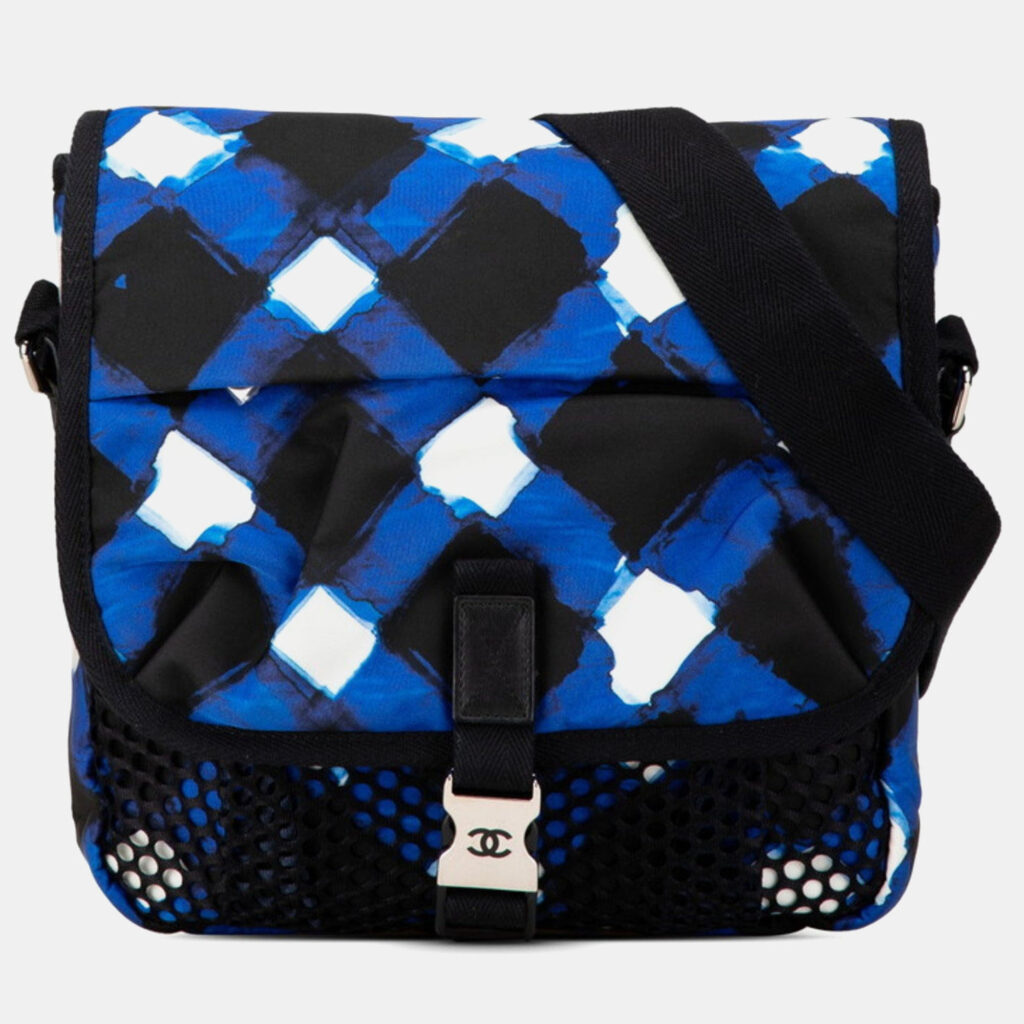 Chanel Airline Messenger Multicolor Blue Nylon Shoulder Bag Chanel Airline Messenger Multicolor Blue Nylon Shoulder Bag