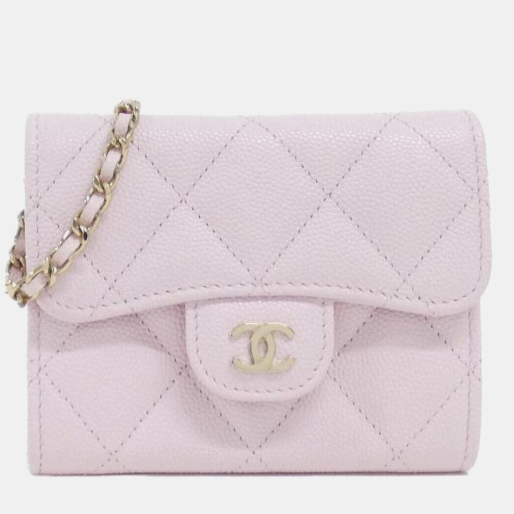 Chanel Timeless Light Pink Leather Chain Clutch Chanel Timeless Light Pink Leather Chain Clutch