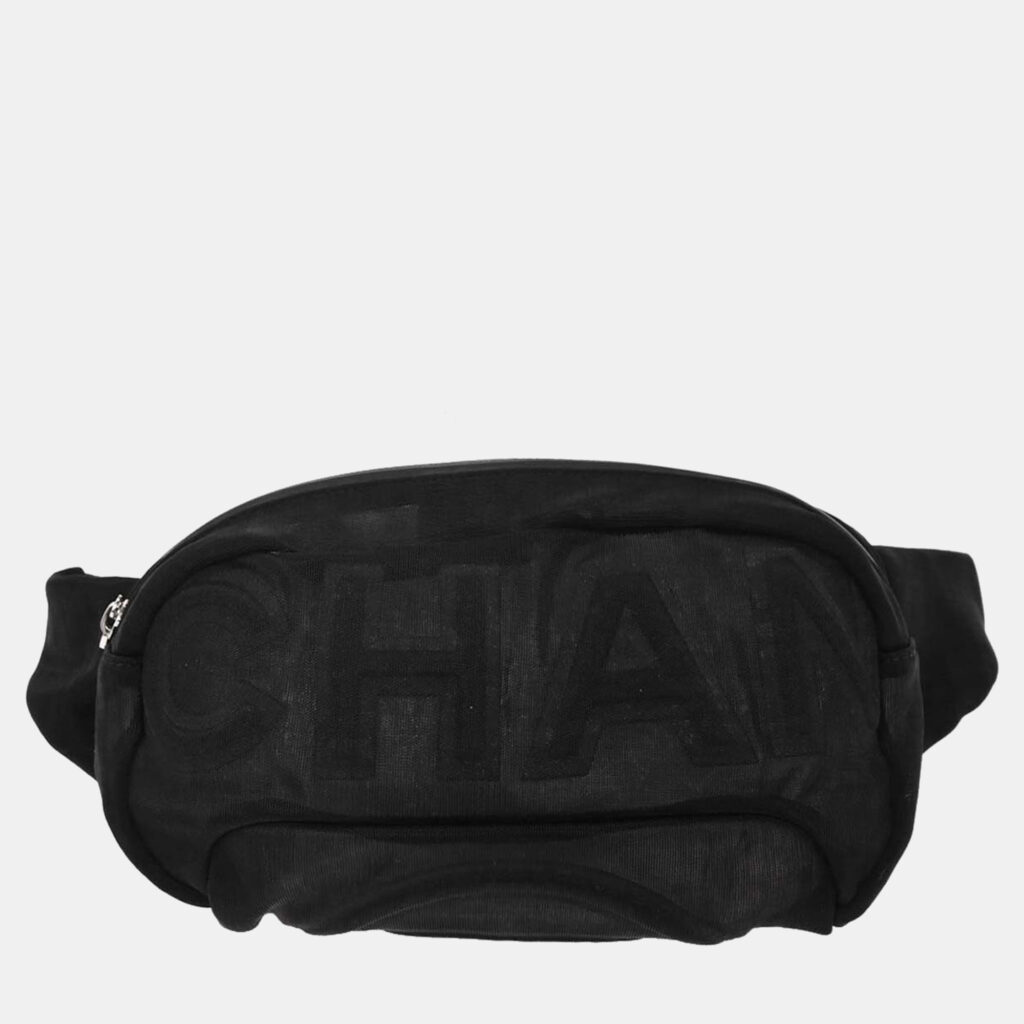 Chanel Black Mesh Body Bag Bum Bag Chanel Black Mesh Body Bag Bum Bag