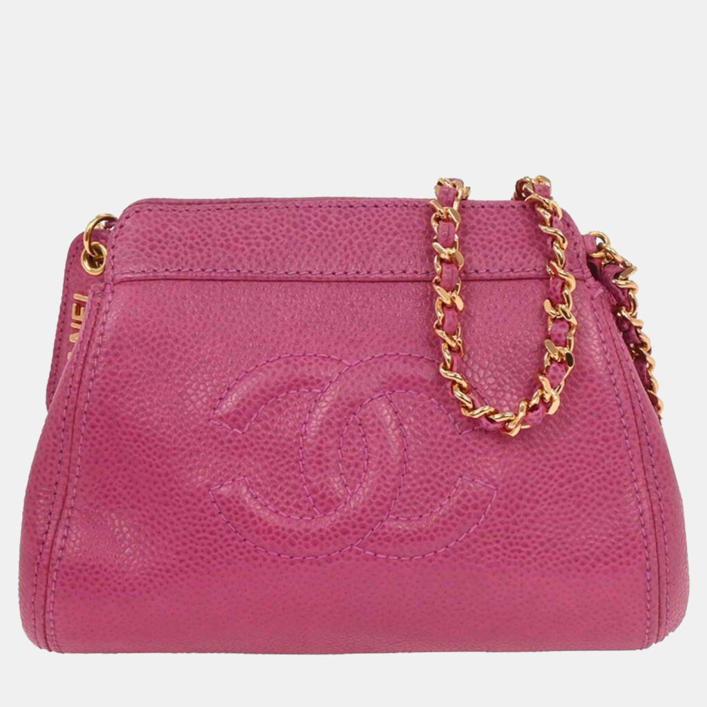 luxury-women-chanel-used-handbags-p1217087-005-1.jpg Chanel Pink Calfskin Shoulder Bag