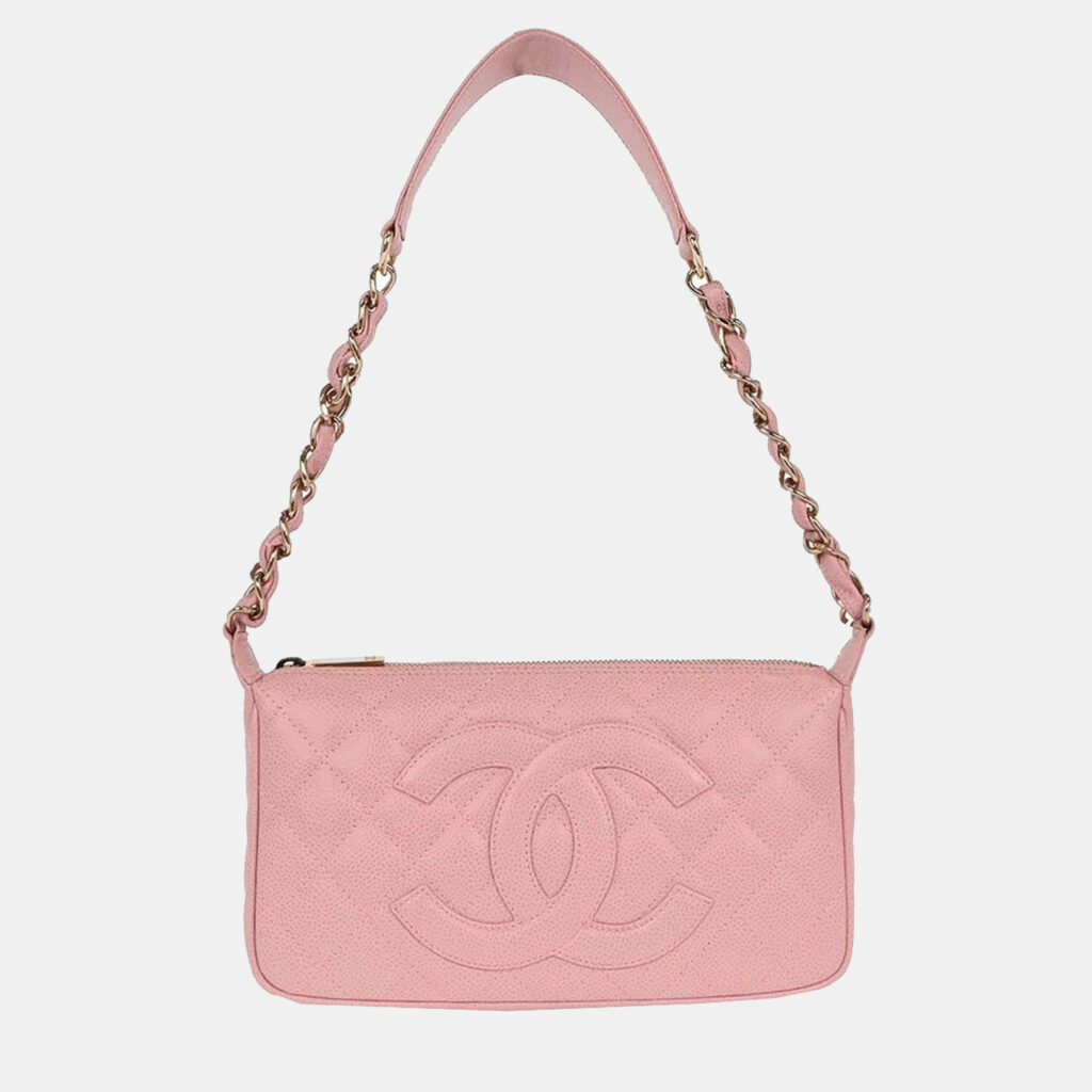 Chanel Pink Calfskin Shoulder Bag Chanel Pink Calfskin Shoulder Bag