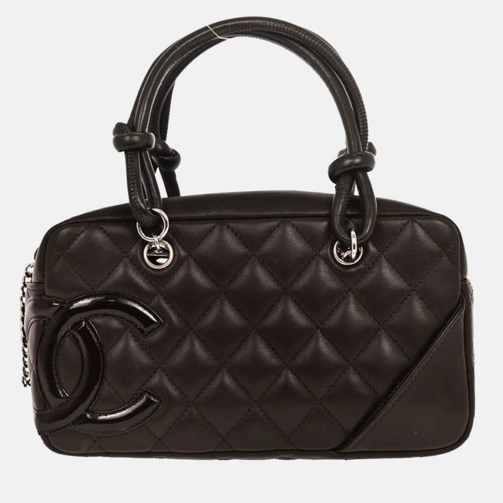 Chanel Brown Calfskin Cambon Ligne Bowling Bag