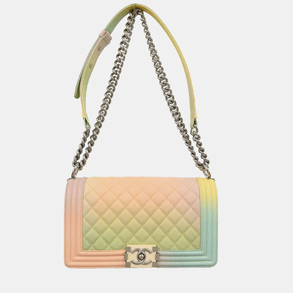 Boy Chanel Pastel Color Calfskin Medium Shoulder Bag Boy Chanel Pastel Color Calfskin Medium Shoulder Bag