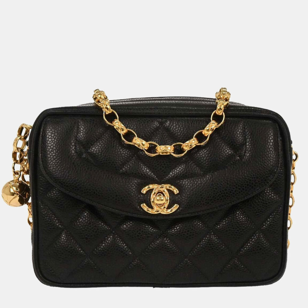 Chanel Black Calfskin Camera Bag Mini
