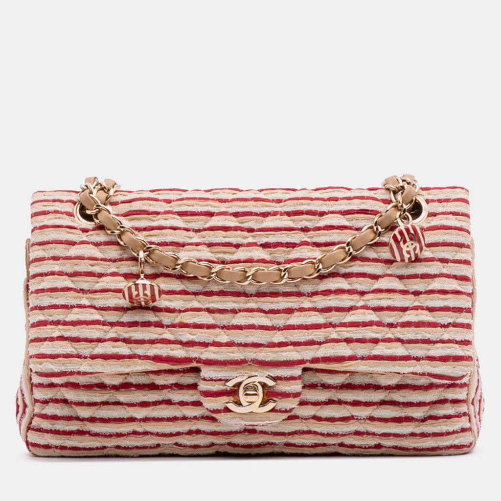 Chanel Multicolor Medium Classic Jersey Coco Sailor Double Flap Chanel Multicolor Medium Classic Jersey Coco Sailor Double Flap