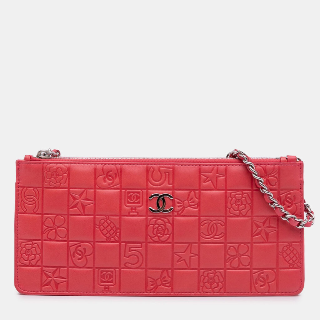 Chanel Pink Lambskin Precious Symbols Pochette