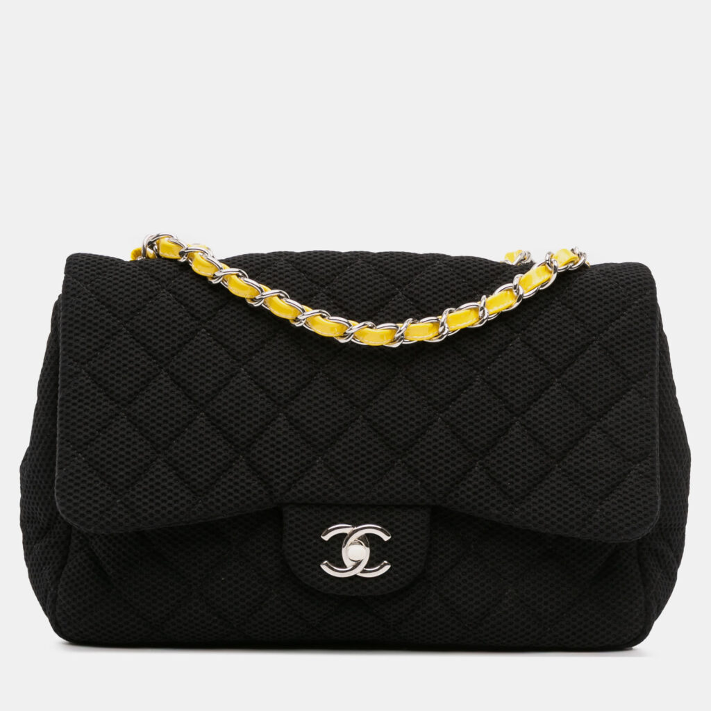 Chanel Black Jumbo Classic Jersey Single Flap Chanel Black Jumbo Classic Jersey Single Flap