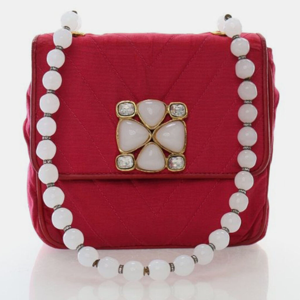 Chanel Vintage Grosgrain Gripoix Bag
