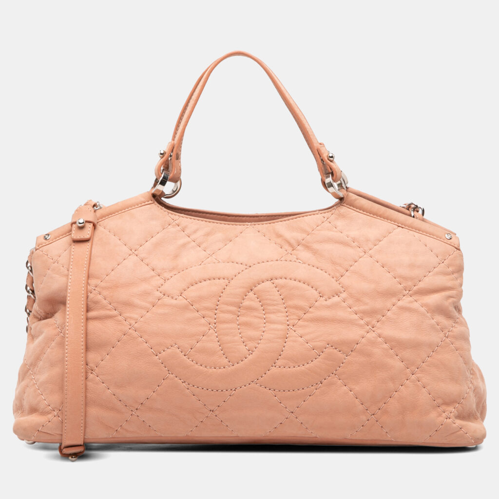 Chanel Pink Small Iridescent Calfskin Sea Hit Tote