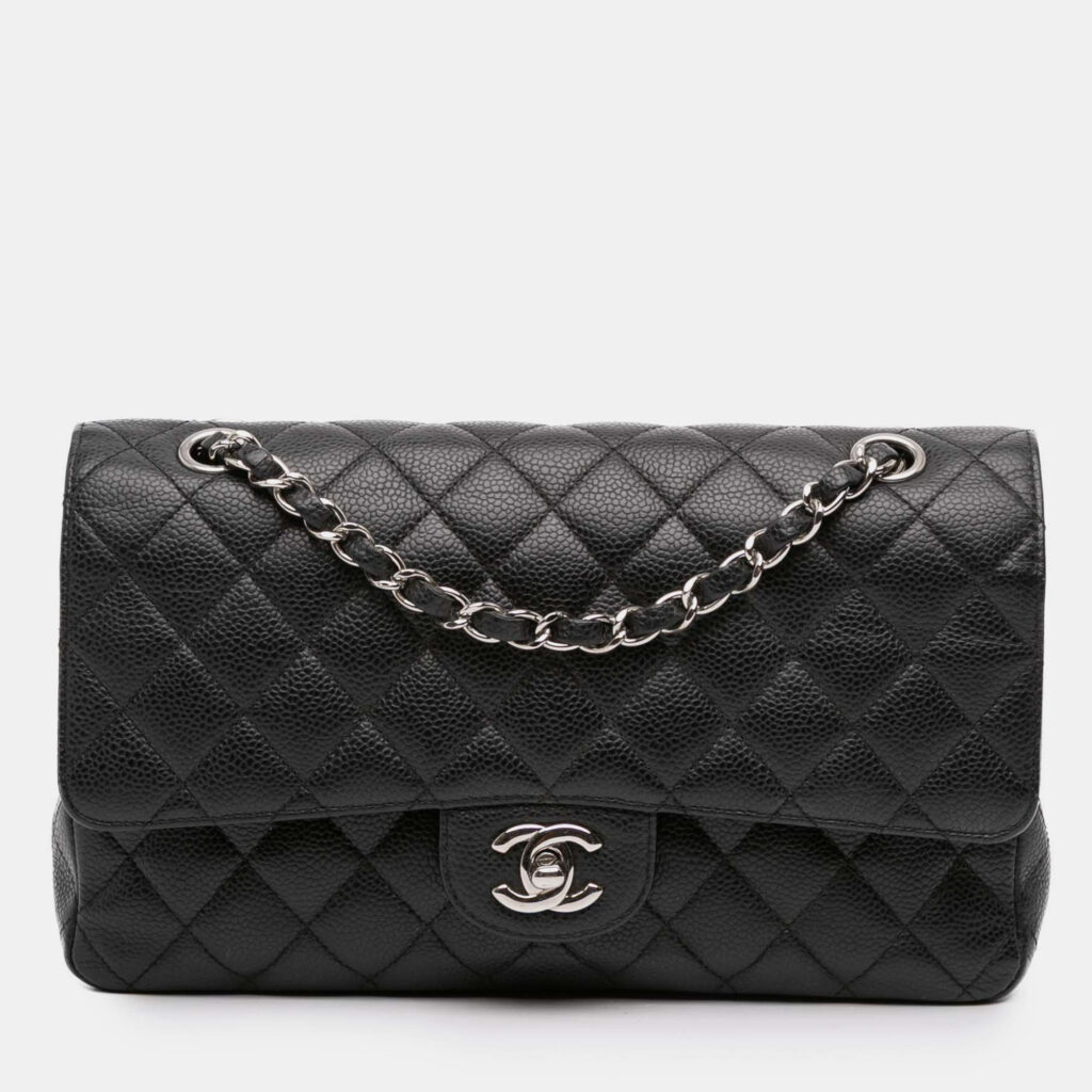 Chanel Black Medium Classic Caviar Double Flap