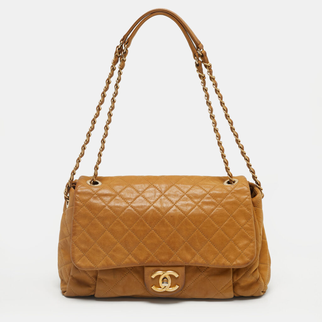 luxury-women-chanel-used-handbags-p1224568-010-1.jpg Chanel Beige Quilted Leather Coco Pleats Flap Bag