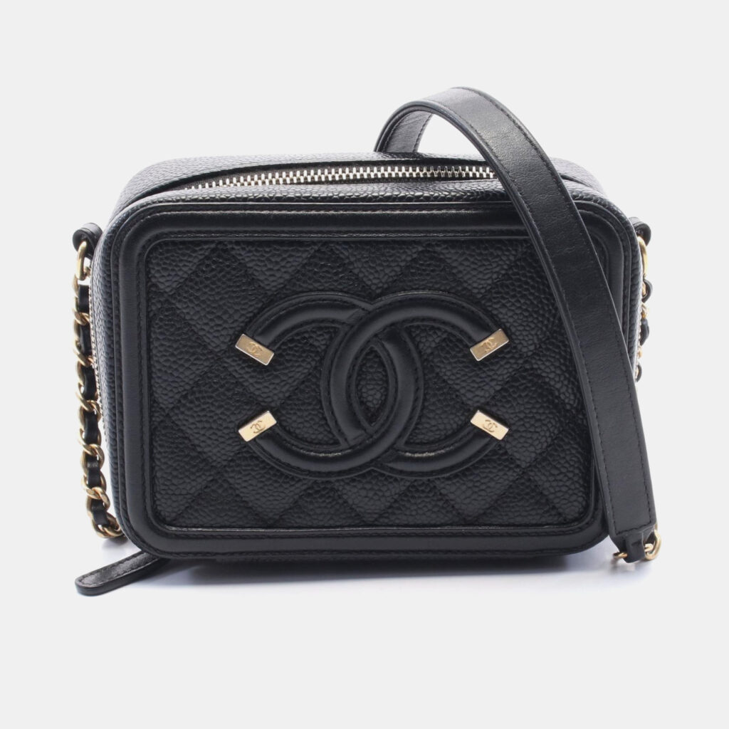Chanel Filigree Mini Black Leather Shoulder Bag Chanel Filigree Mini Black Leather Shoulder Bag