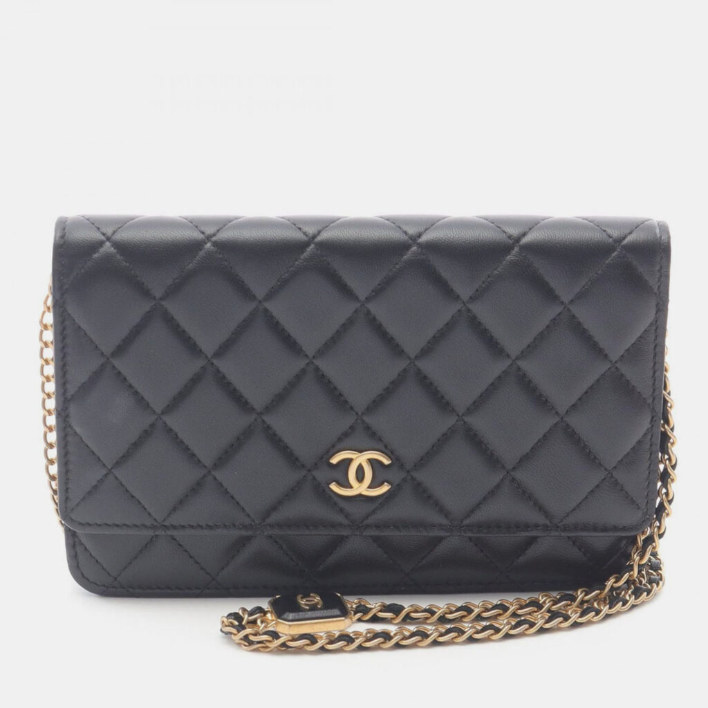Chanel Classic Black Leather Wallet On Chain Chanel Classic Black Leather Wallet On Chain