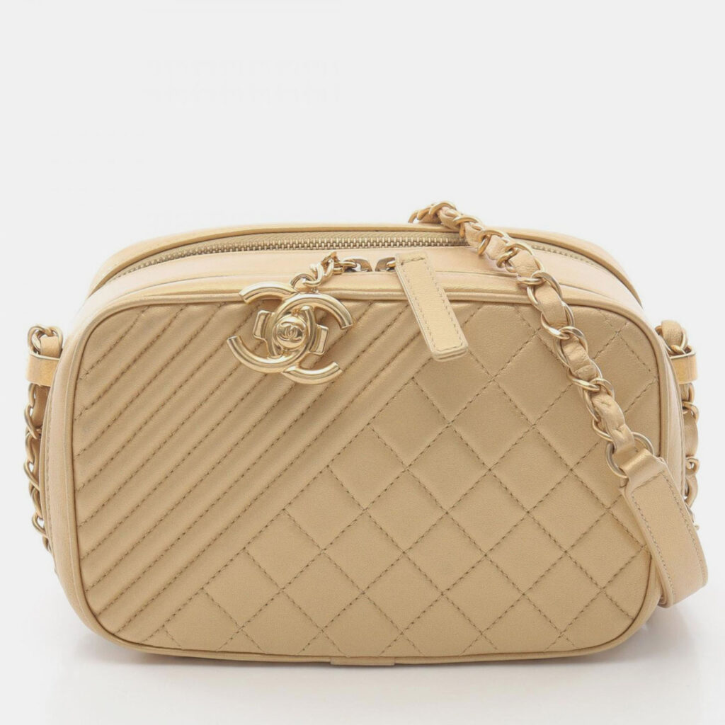 Chanel Coco Boy Gold Metallic Leather Camera Bag Chanel Coco Boy Gold Metallic Leather Camera Bag
