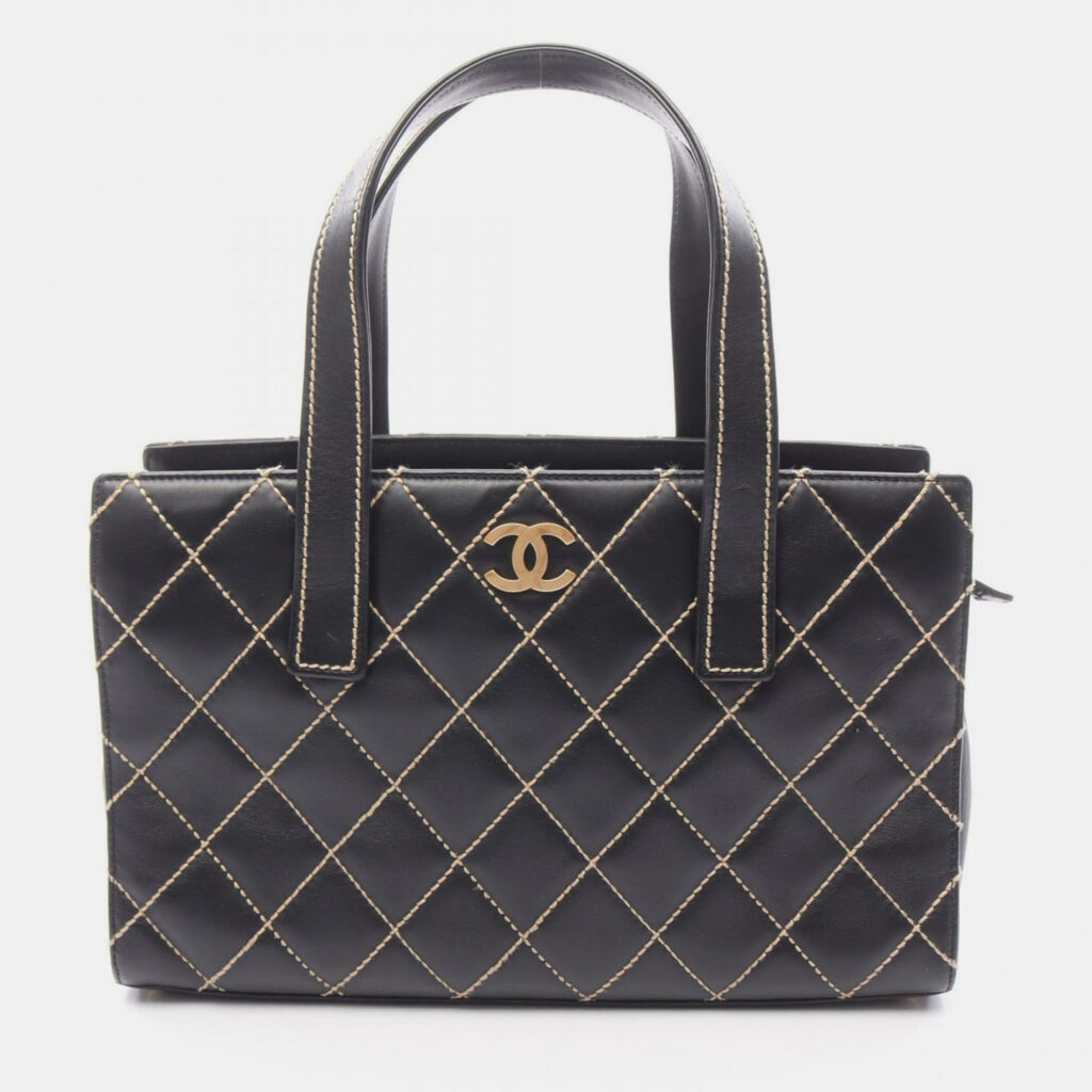 Chanel Wild Stitch Black Leather Shoulder Bag Chanel Wild Stitch Black Leather Shoulder Bag
