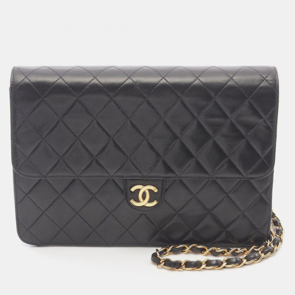 Chanel CC Flap Black Leather Shoulder Bag Chanel CC Flap Black Leather Shoulder Bag
