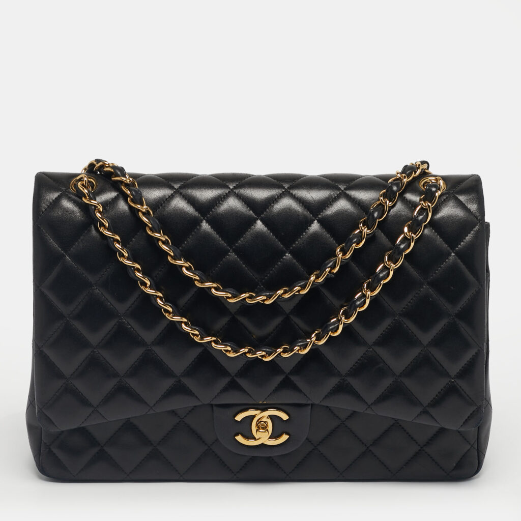 Chanel Black Quilted Leather Maxi Classic Double Flap Bag Chanel Black Quilted Leather Maxi Classic Double Flap Bag