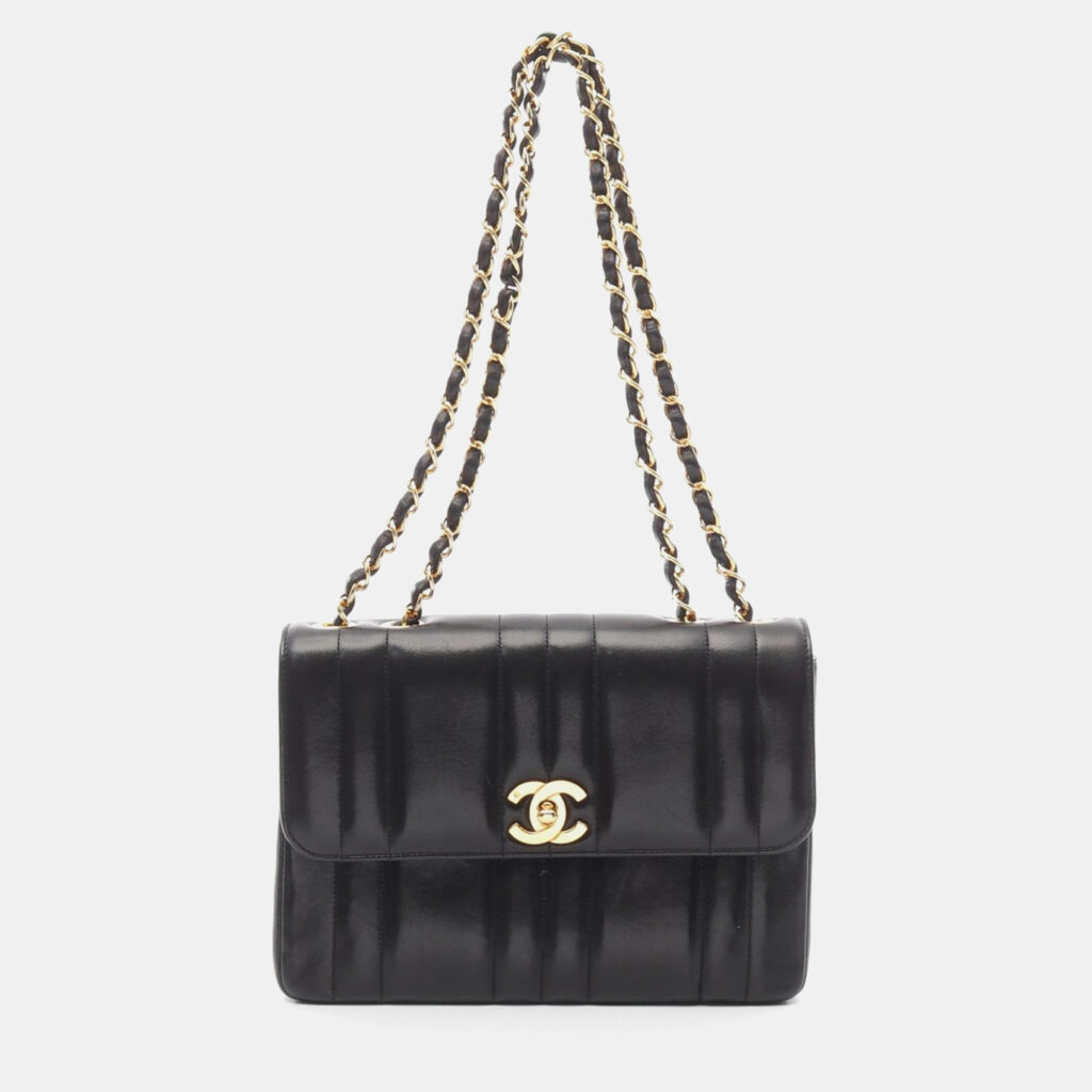 Chanel Mademoiselle Black Leather Shoulder Bag Chanel Mademoiselle Black Leather Shoulder Bag